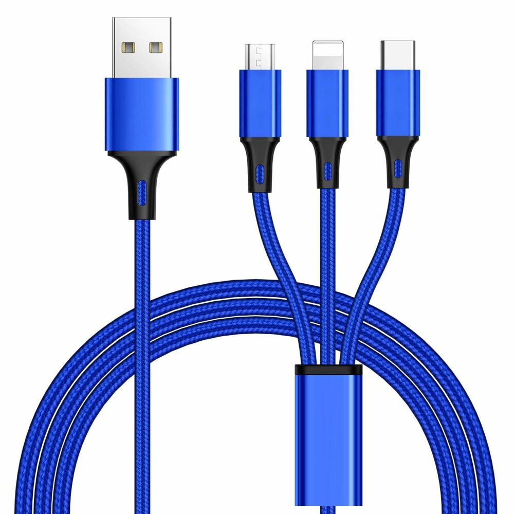 PromiumCord 3 in 1 USB kábel, 3 konektory USB typ C + micro USB + Lightning pre Apple, 12m