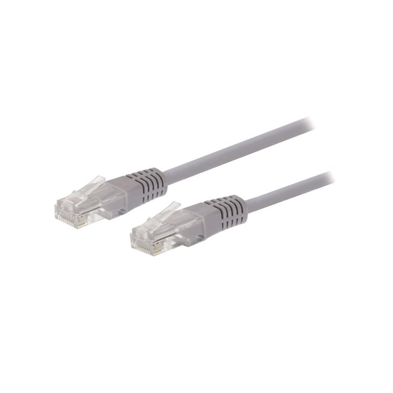Kábel C-TECH patchcord Cat5e, UTP, sivý, 15m