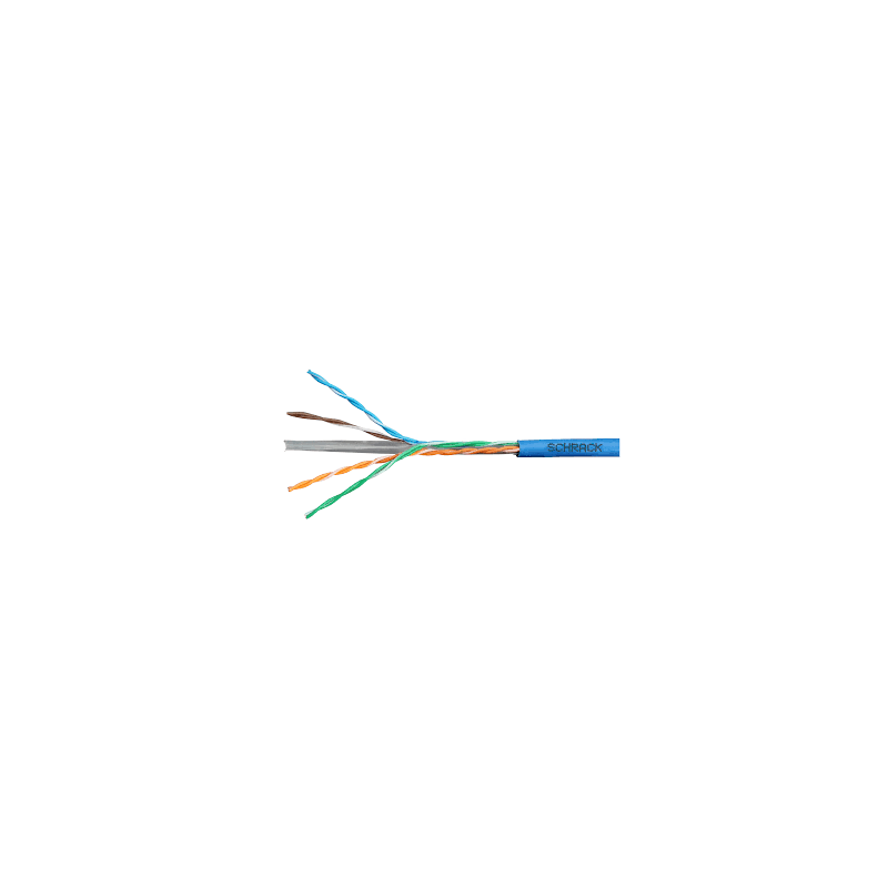 Kábel U/UTP Cat.6 4x2xAWG24 300 MHz, LS0H modrý, Eca, drôt