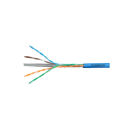 Kábel U/UTP Cat.6 4x2xAWG24 300 MHz, LS0H modrý, Eca, drôt