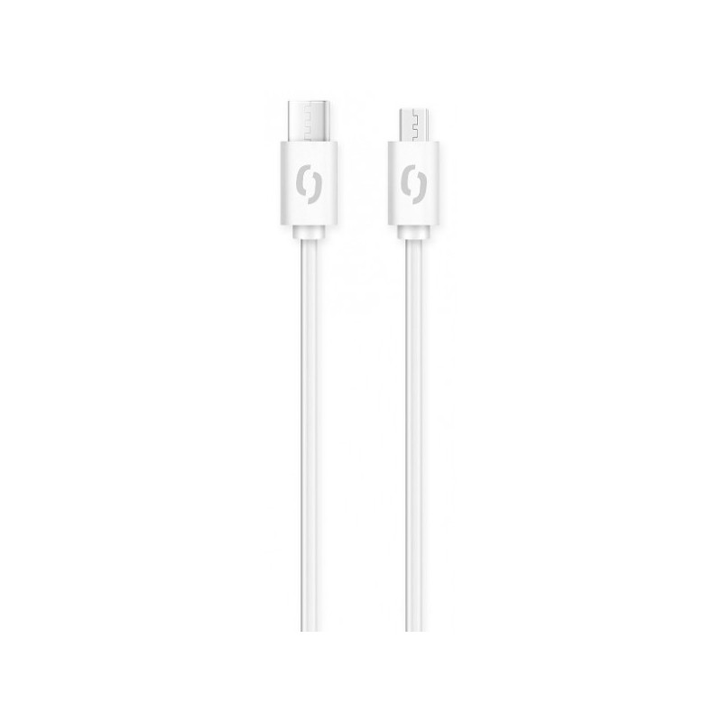ALIGATOR Dátový kábel POWER 3A, USB-C/microUSB biely