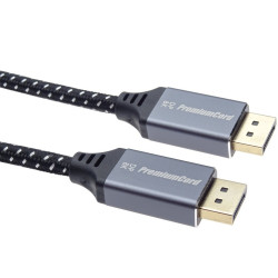 PremiumCord DisplayPort 1.4 prípojný kábel, kovové a pozlátené konektory, 2m