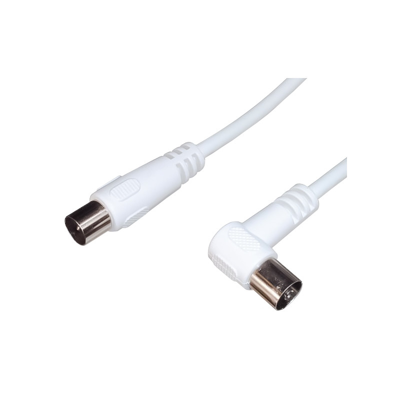 PremiumCord TV kábel M/F 90°, 2m