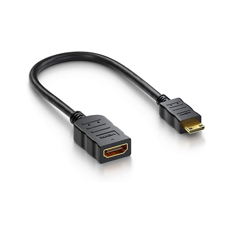 PromiumCord Flexi adaptér HDMI Typ A samica - mini HDMI Typ C samec pre ohybné zapojenie