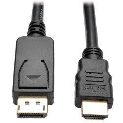 Tripplite Video kábel DisplayPort 1.2 s aretáciou / HDMI 4K (Samec/Samec), 1.8m