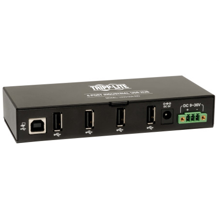 Tripplite Rozbočovač 4x USB 2, priemyselný, odolnosť ESD 15kV, kovové púzdro, možnosť montáže