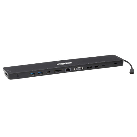 Tripplite Dokovacia stanica USB-C/3x displej, HDMI 4K, DP, VGA, USB3.2 G1, USB-A/C, GbE, 100W nabíjanie