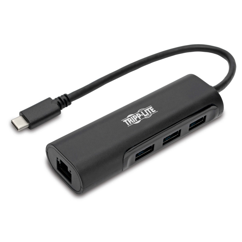 Tripplite Rozbočovač USB-C/3x USB-A+Gbe, USB 3.0, čierna