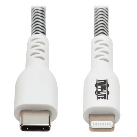 Tripplite Kábel USB-C 2.0 / Lightning, s LED diódou, MFi, (Samec/Samec), odolný kábel, 3.05m