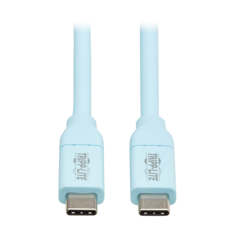Tripplite Kábel USB-C (Samec / Samec), USB 2.0, Antibakteriálne Safe-IT, ultra flexibilné, sv. modrá,1.83m