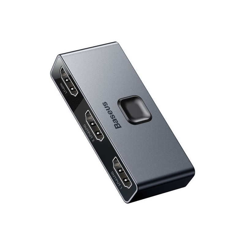 Baseus HDMI rozbočovač Matrix HDMI Splitter 2v1/1v2 sivý