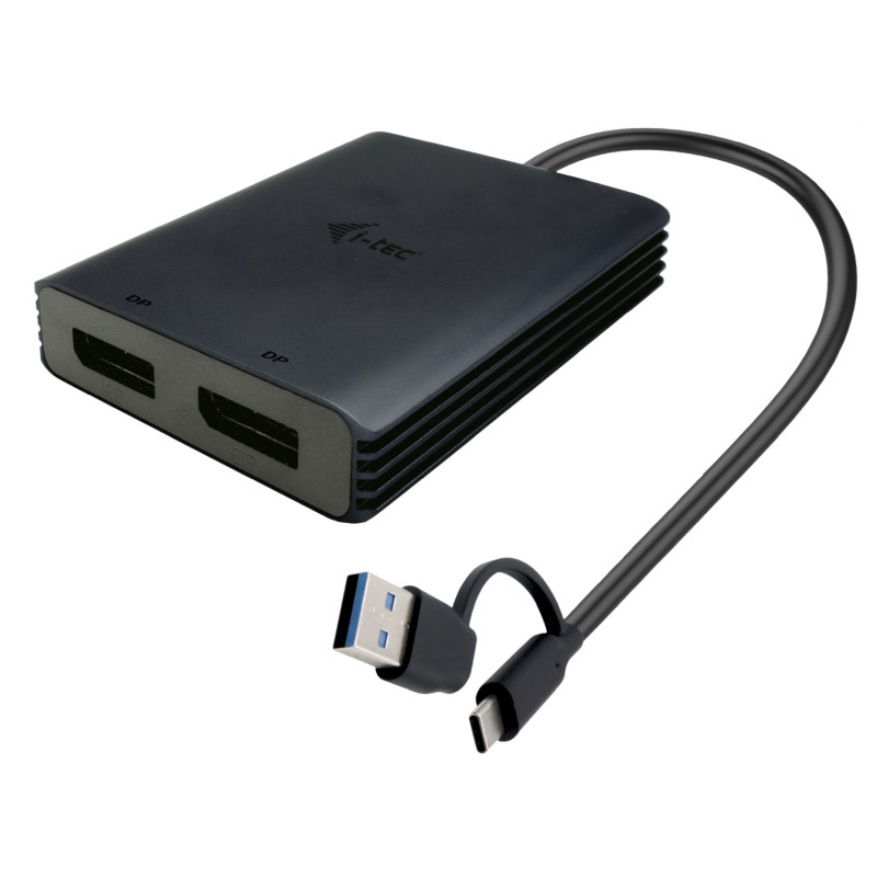 i-tec USB-A/USB-C Dual 4K DP Video adaptér