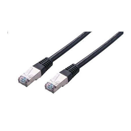 Kábel C-TECH patchcord Cat5e, FTP, čierny, 1m