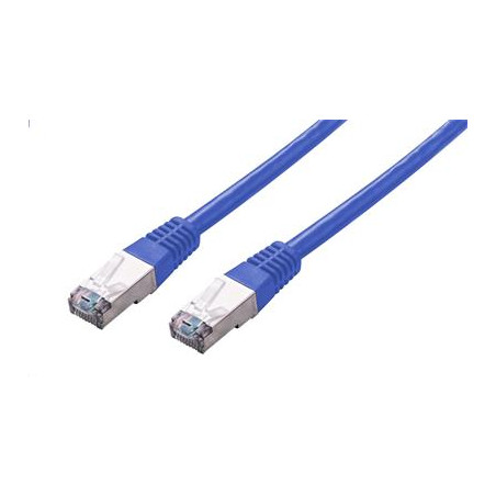 Kábel C-TECH patchcord Cat5e, FTP, modrý, 0,5m