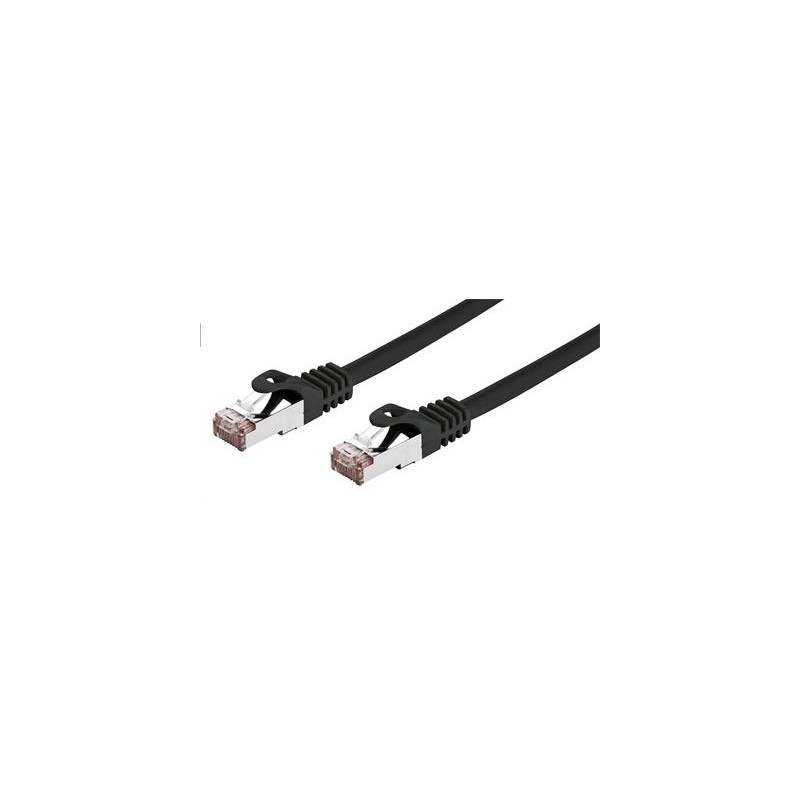 Kábel C-TECH patchcord Cat6, FTP, čierny, 0,25m