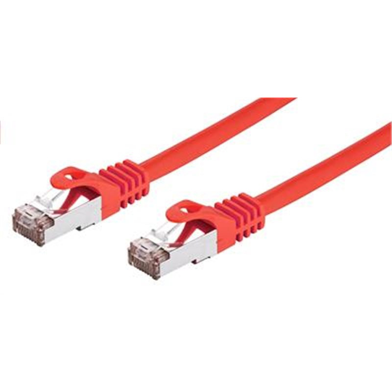 Kábel C-TECH patchcord Cat6, FTP, červený, 1m