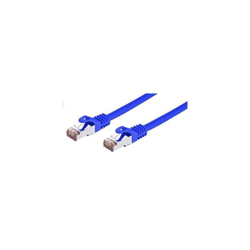 Kábel C-TECH patchcord Cat6, FTP, modrý, 0,5m