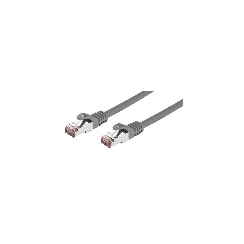 Kábel C-TECH patchcord Cat6, FTP, sivý, 10m