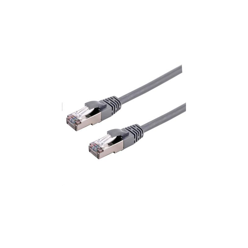 Kábel C-TECH patchcord Cat6a, S/FTP, sivý, 2m