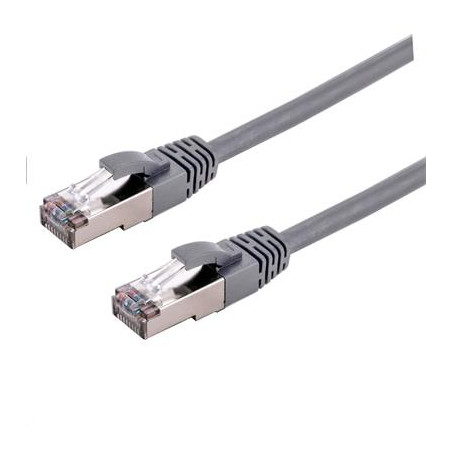Kábel C-TECH patchcord Cat6a, S/FTP, sivý, 5m