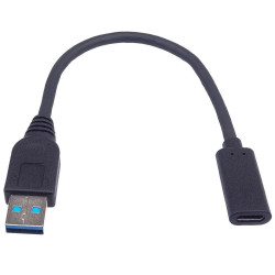 PremiumCord Adaptér USB 3.0 A/samec - USB-C/samica, USB 3.2 GEN2, 3A, 20cm