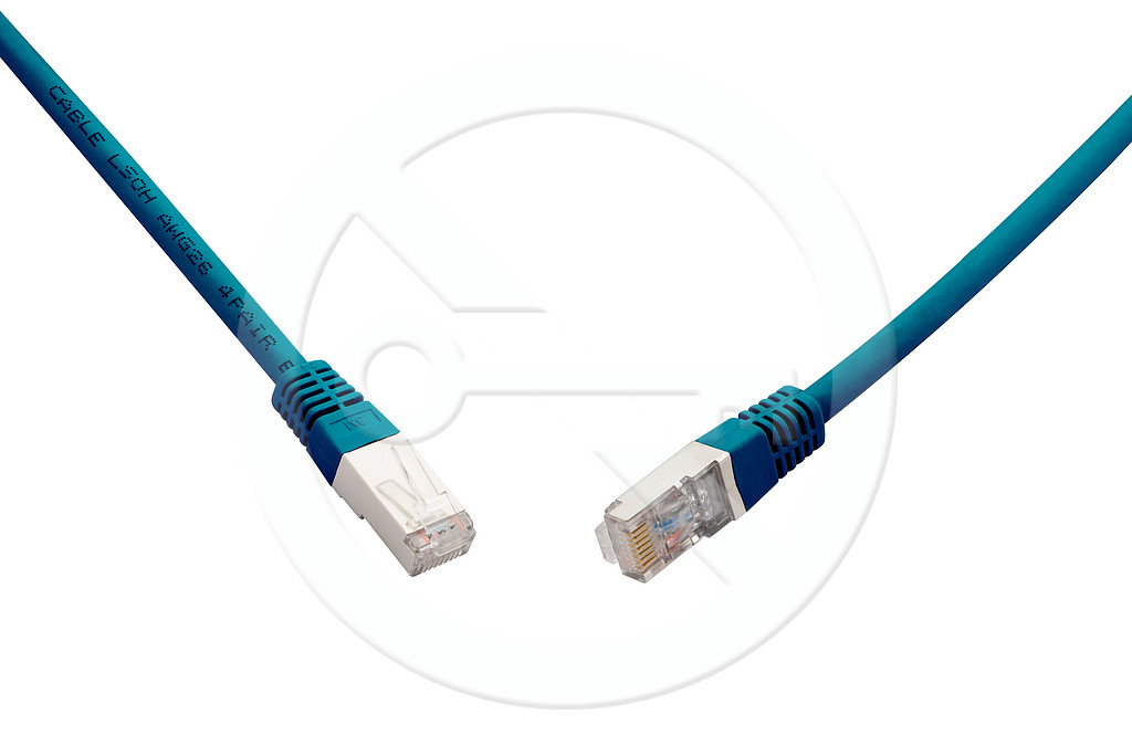 SOLARIX 10G patch kábel CAT6A SFTP LSOH 0,5m, modrý