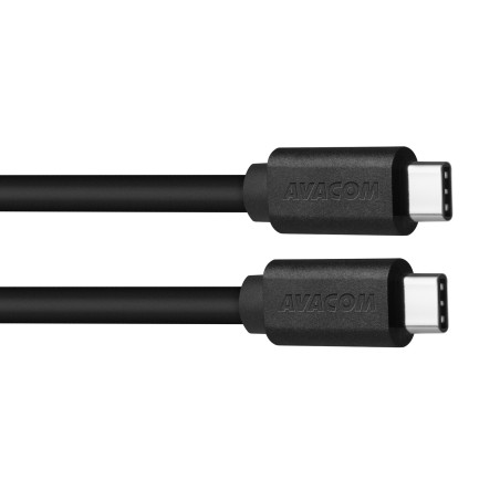 AVACOM dátový a nabíjací kábel USB Type-C - USB Type-C, 40cm, čierna