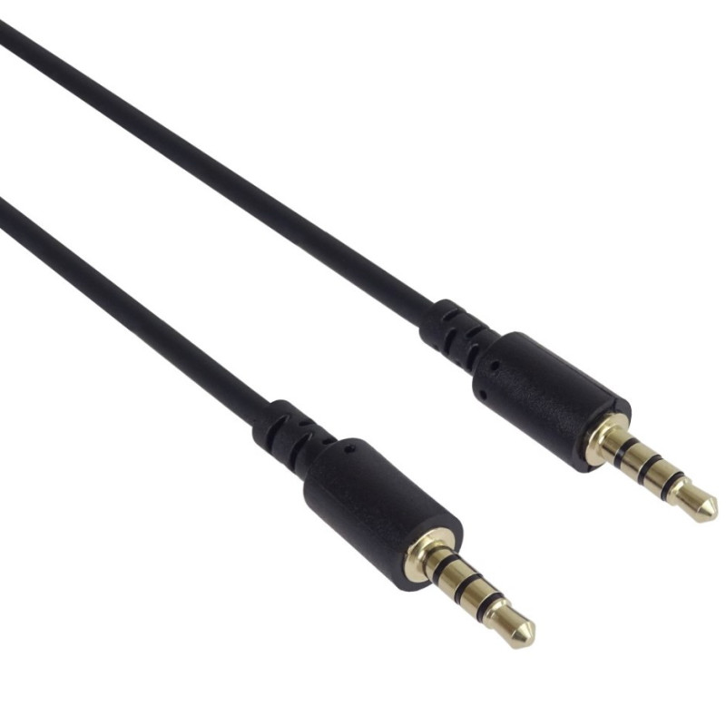 PremiumCord kábel jack 3,5mm 4 pin 1m