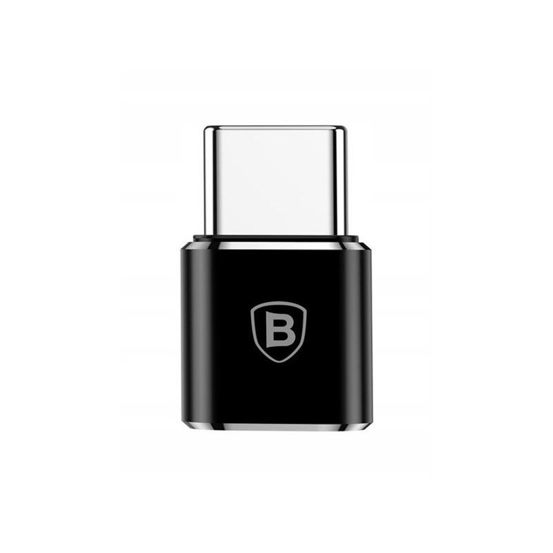 Baseus adaptér z microUSB na USB-C čierny