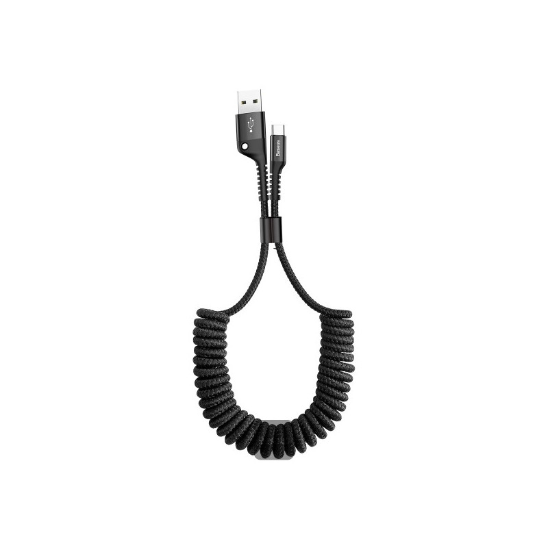 Baseus dátový kábel Fish-eye USB/USB-C 1m 2A čierny