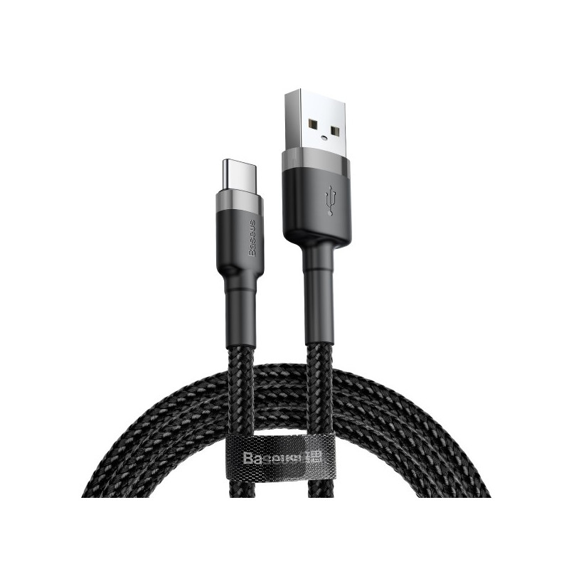 Baseus dátový kábel Cafule USB-C 2m 2A šedo-čierny