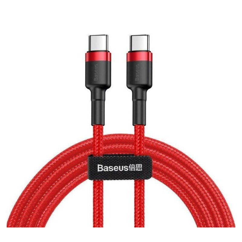 Baseus dátový kábel Cafule USB-C/USB-C PD2.0 2m 60W (20V 3A) červený