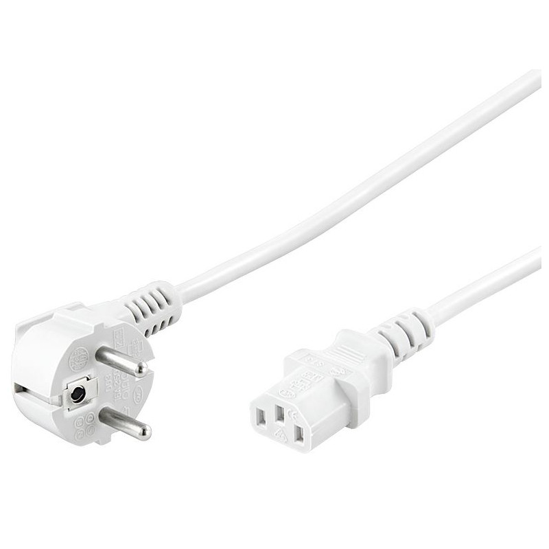 PremiumCord Kábel sieťový 230V k počítaču 3m biely