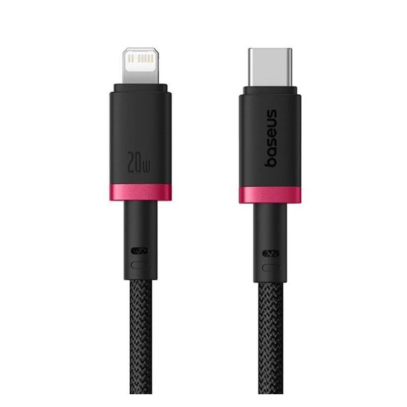 Baseus Rýchlonabíjací kábel Dura USB/Lightning 2m 20W červeno čierny