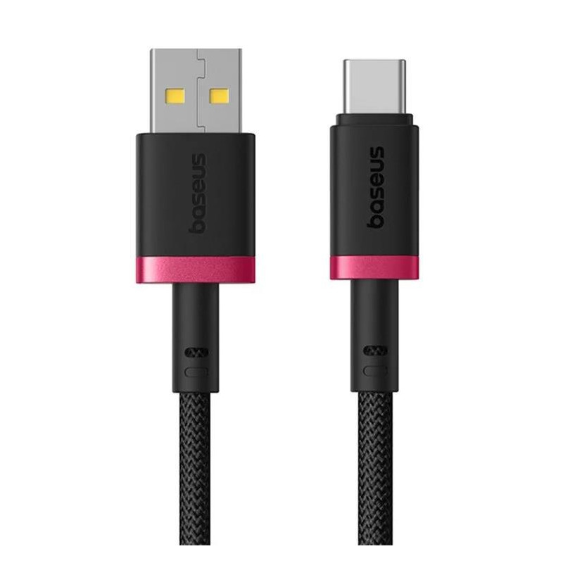 Baseus Rýchlonabíjací kábel Dura USB/USB-C 2m 60W čierno červený