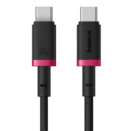 Baseus Rýchlonabíjací kábel Dura USB-C/USB-C 2m 100W červeno čierny