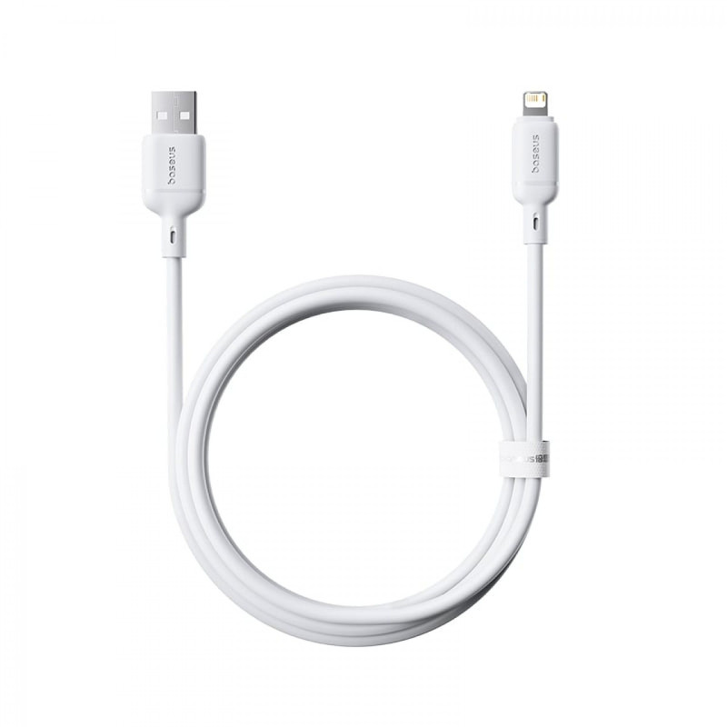 Baseus Rýchlonabíjací kábel Silky USB/Lightning 1m 2.4A biely