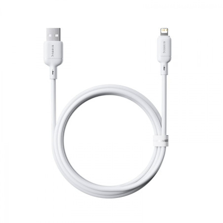 Baseus Rýchlonabíjací kábel Silky USB/Lightning 1m 2.4A biely
