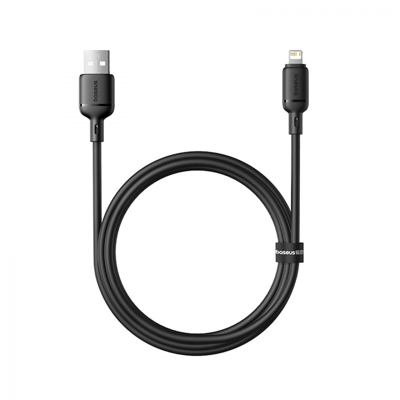 Baseus Rýchlonabíjací kábel Silky USB/Lightning 1m 2.4A čierny