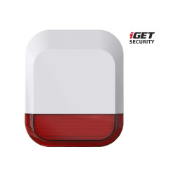 iGET SECURITY EP11 - vonkajšia siréna napájaná batériou alebo adaptérom, pre alarm M5