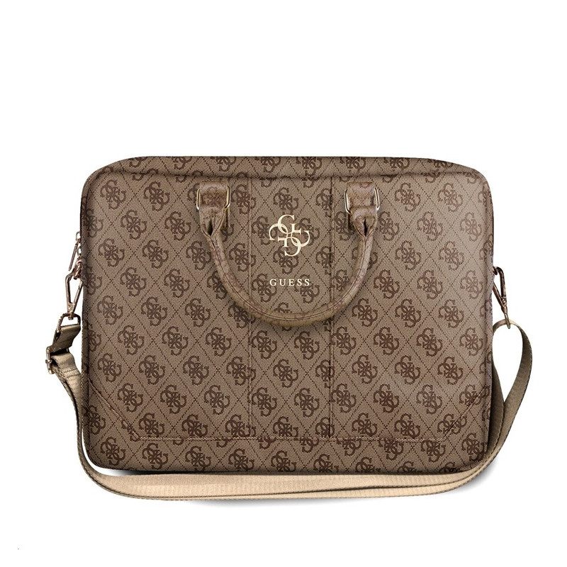 Guess PU 4G Metal Logo Taška na Notebook 15/16'' Brown