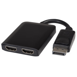 PremiumCord adaptér DisplayPort - 2x HDMI, rozšírenie + zrkadlenie obrazu, 4K*2K@30Hz