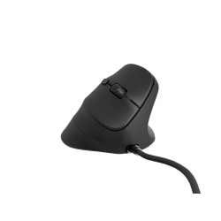 Vertikálna myš Natec CRAKE 2 PRO/Vertikálna/Optická/Pre pravákov/12 400 DPI/Drôtové USB-A/Čierna