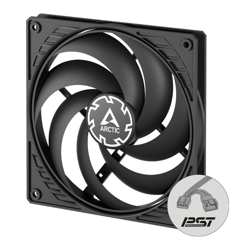 ARCTIC P14 Slim PWM pst – 140mm Pressure optimized case fan | Slim Profile | PWM controlled speed wi