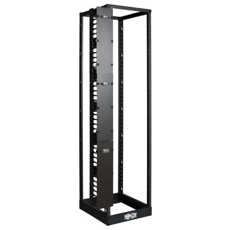 Káblový manažér vertikálny SmartRack 6 (15.24cm), káblový kanál s výrezmi pre káble a krytom