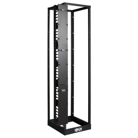 Káblový manažér vertikálny SmartRack 6 (15.24cm), káblový kanál s výrezmi pre káble a krytom