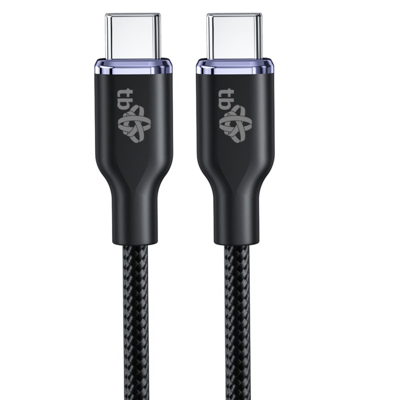 TB USB C - USB C 60W Glamour kábel 1,5m čierny