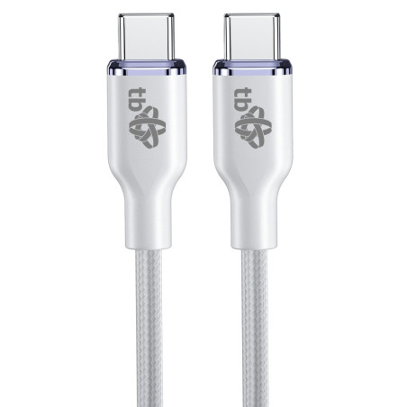 TB USB C - USB C 60W Glamour kábel 1,5m biely