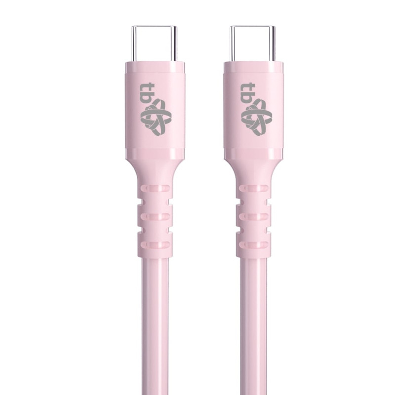 TB USB C - USB C 60W Jelly kábel 1m ružový