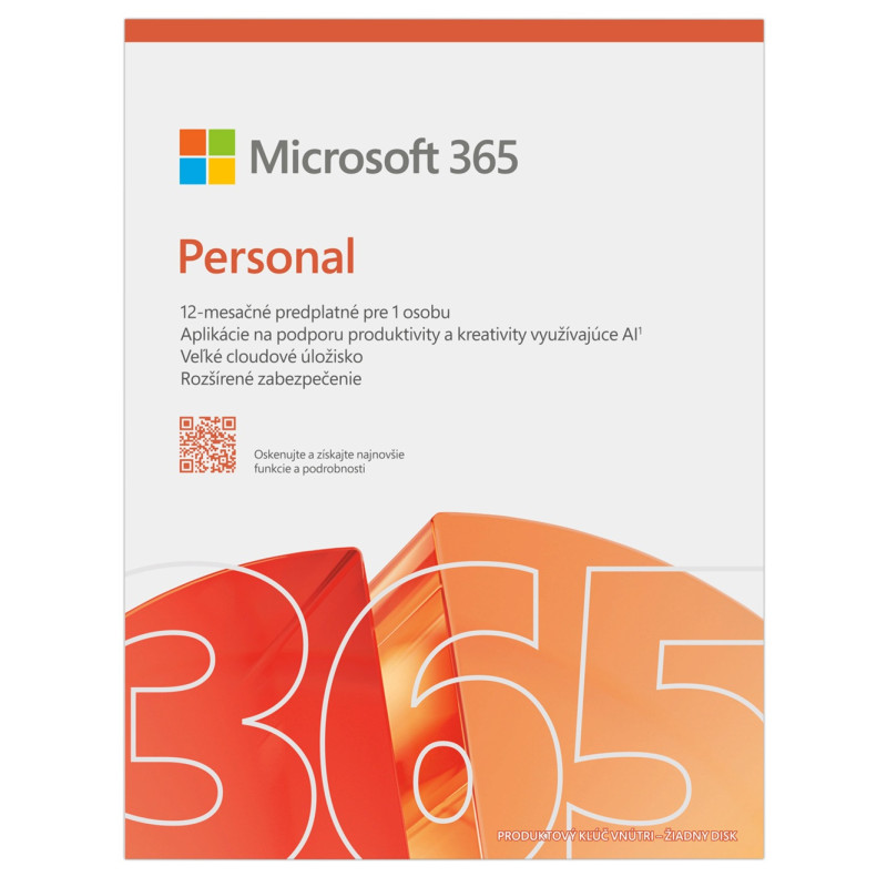 Microsoft 365 Personal FY25H2 Mac/Win, 1 rok, SK